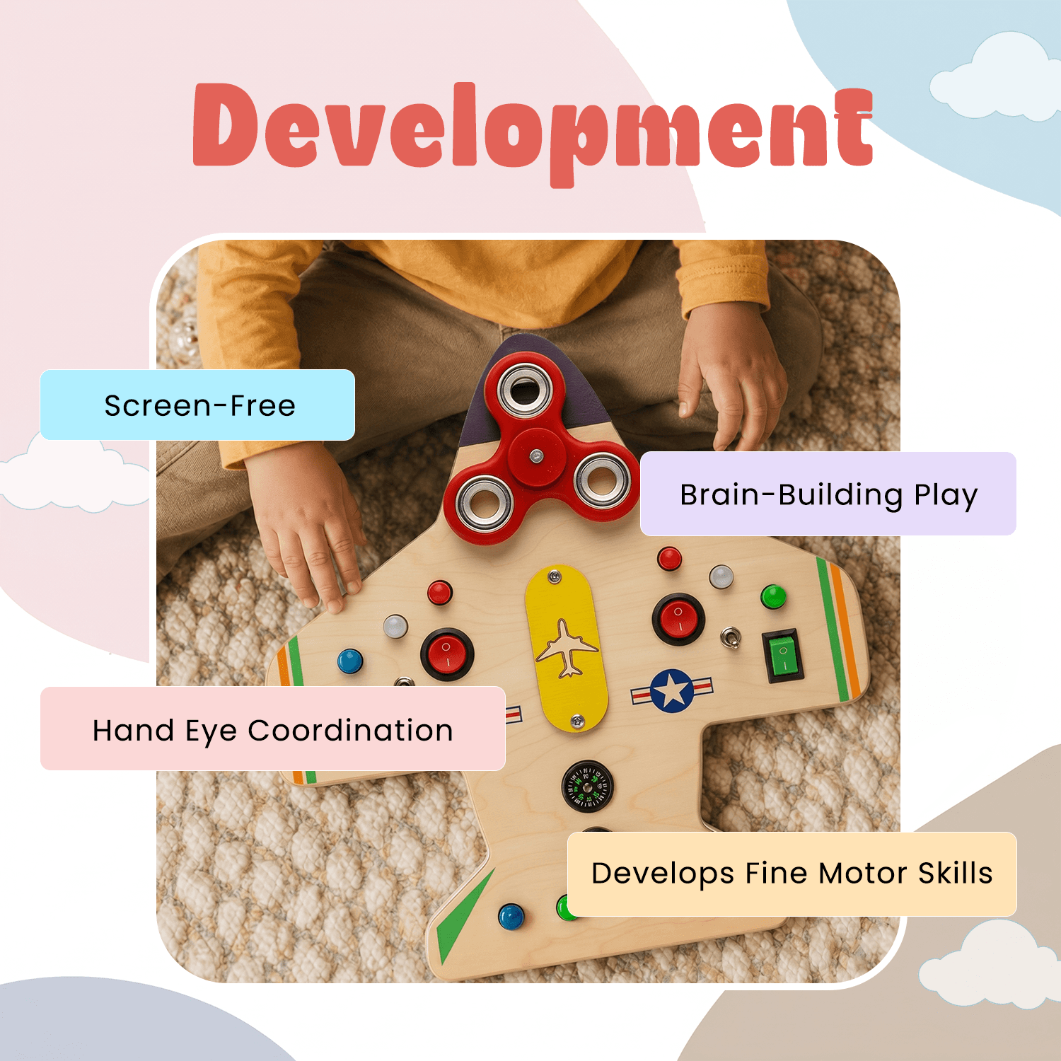 High-Flyer's Montessori Busy Board thumbnail 5