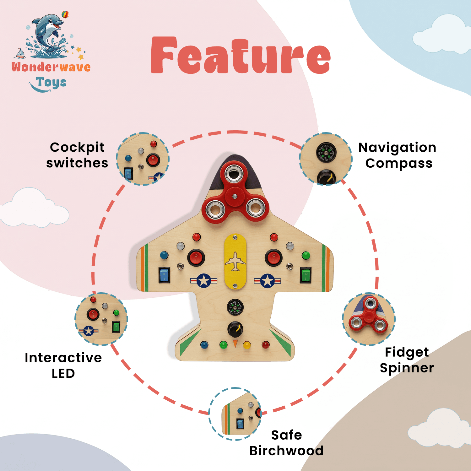 High-Flyer's Montessori Busy Board thumbnail 2