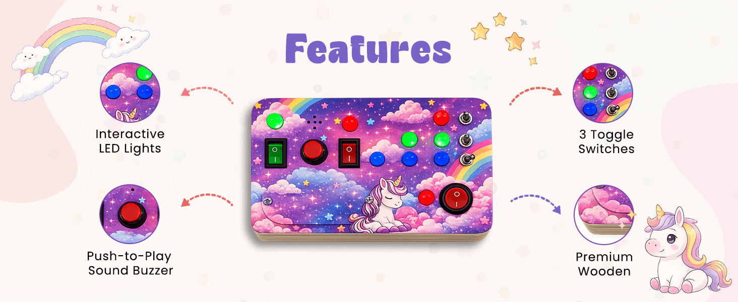 Unicorn Junction Busy Board detail 2