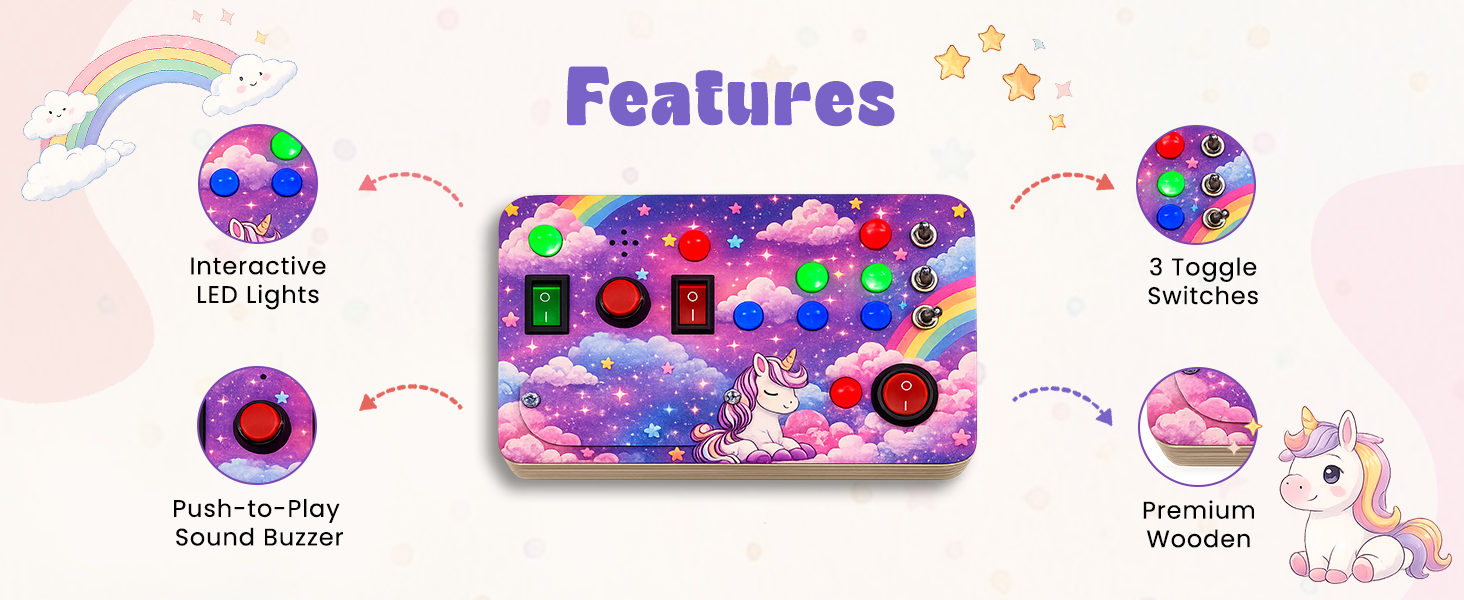 Unicorn Junction Busy Board detail 2